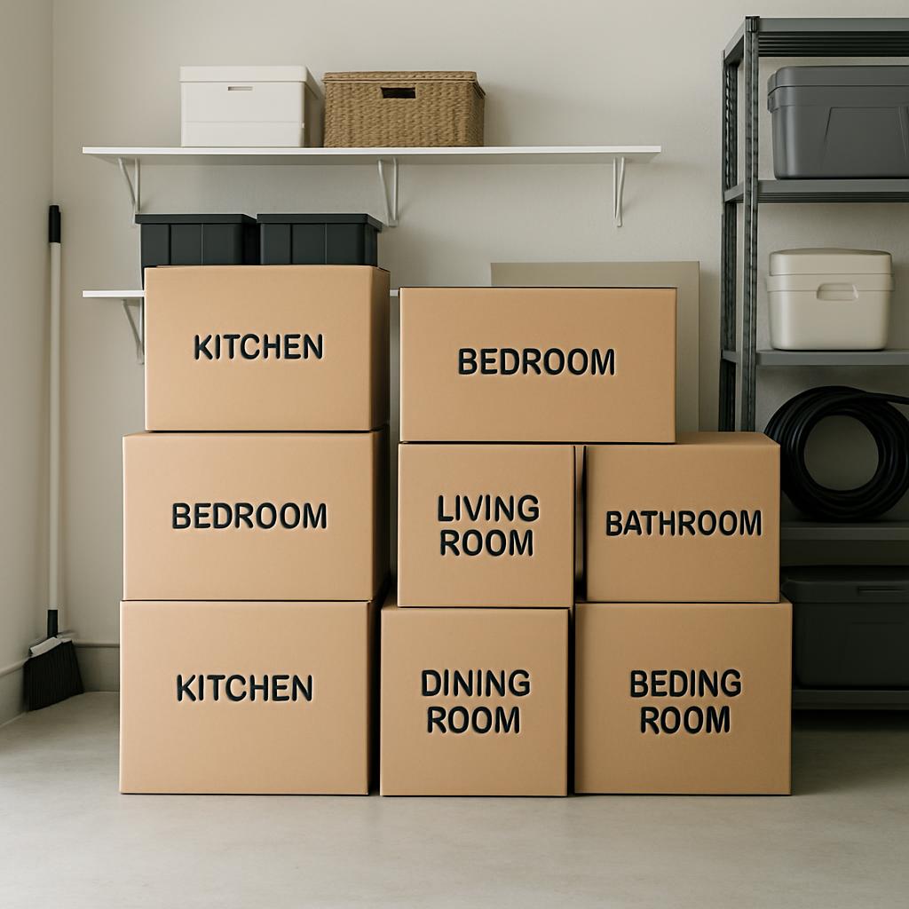 Cards fit neatly into a storage space, separating them into sections by rooms, including kitchen, bedroom, living room, ba...